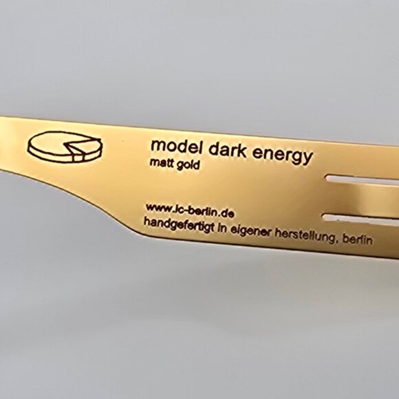 IC! Berlin Dark Energy Gold Frame Light Blue Gradient Lens Sunglasses w/ Case - Picture 9 of 16